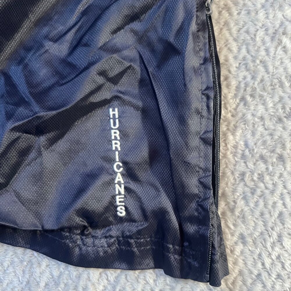 Vintage Miami Hurricanes Dark Navy Track Pants With Zip Closures & Elastic Waist